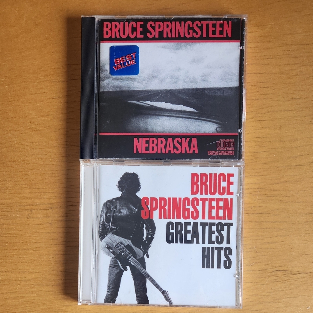 Bruce Springsteen "Nebraska", "Greatest Hits" - 80s 90s CDs (Lot of 2) 